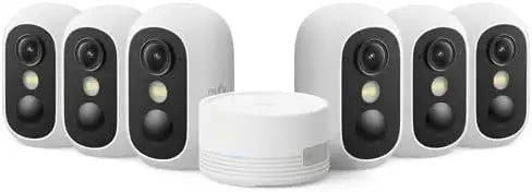 eufy Security eufyCam C35 6-Cam Kit - Wireless Security Indoor/Outdoor Camera, Magnetic Mount, Color Night Vision, Local Storage, No Monthly Fee, IP67