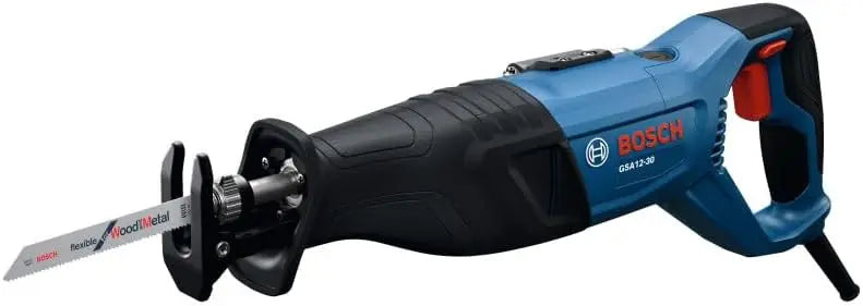 BOSCH GSA12-30 Corded Reciprocating Saw - 12 Amp Power, 1-3/16 In Stroke Length, Variable Speed Control, Tool-Free Blade Change, Bare Tool