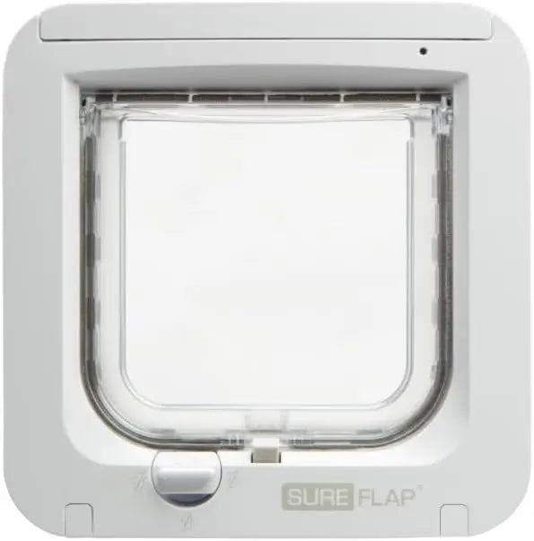 SureFlap - Sure Petcare Microchip Cat Flap, White, Scans Pet's ID on Entry, Check Your Cat's Size, Flap Opening is 4 3/4 Inch, H, by 5 5/8 Inch, W
