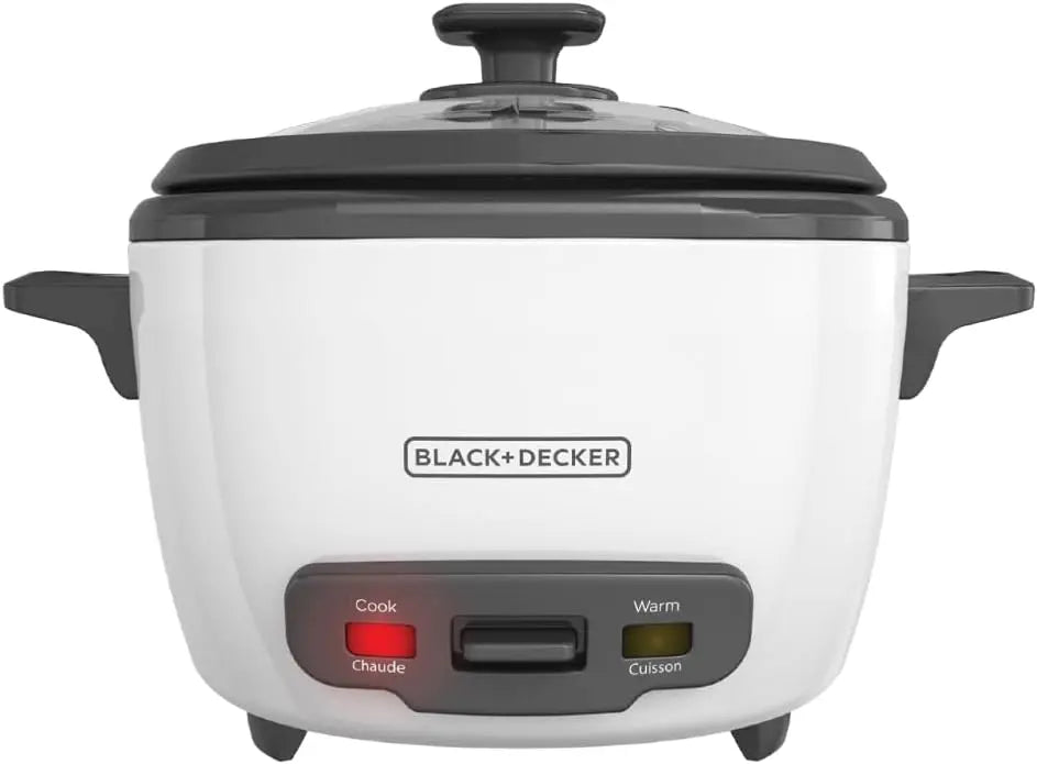 BLACK+DECKER 16-Cup Rice Cooker - RC516, 8-Cup Uncooked Rice, Steaming Basket, Removable Nonstick Bowl, One Touch