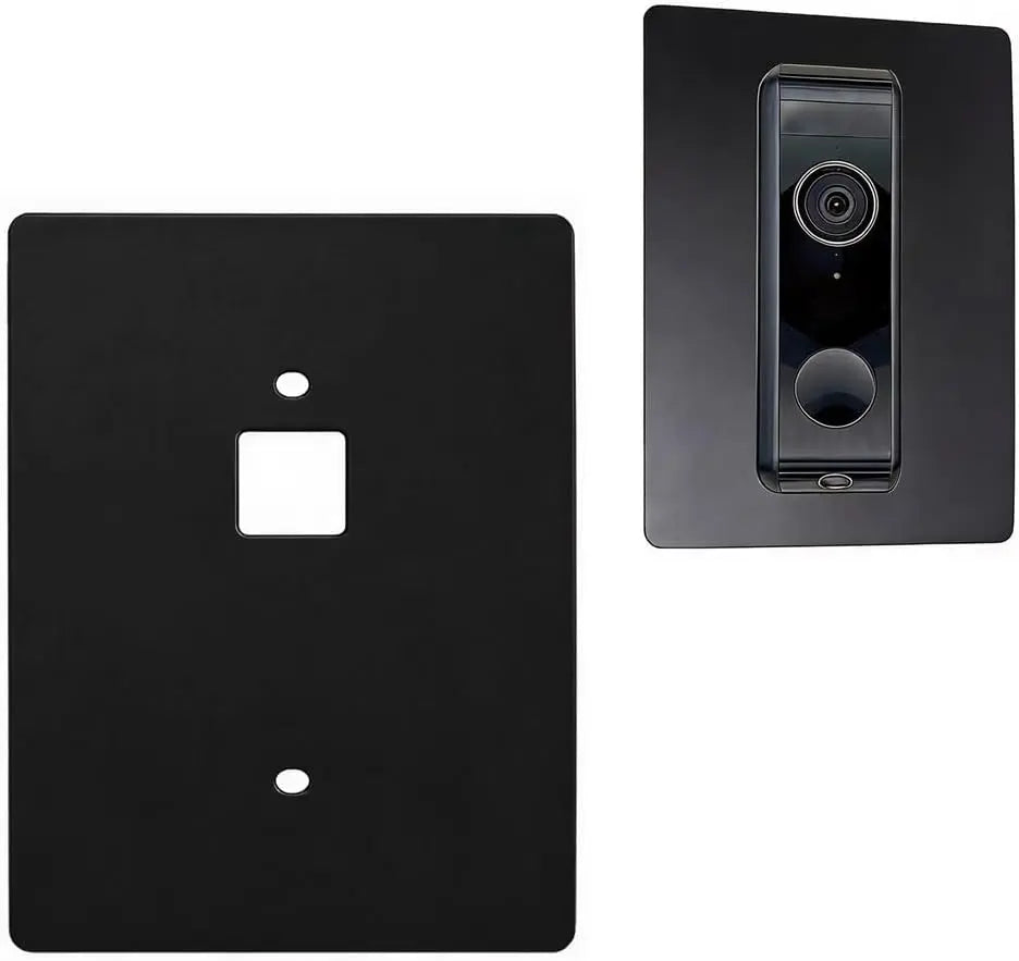Stainless Steel Faceplate for Video Doorbell - Black