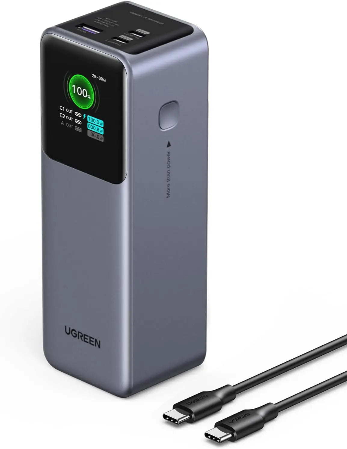 UGREEN Nexode 25000mAh - 200W PD 3.1 TFT 3-Port Power Bank