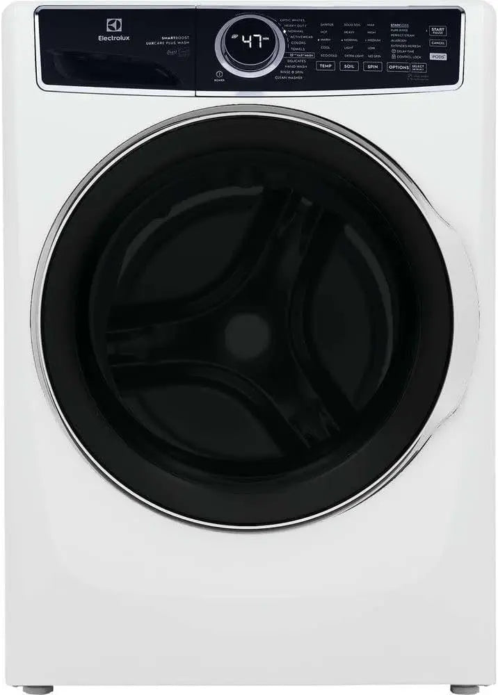 Electrolux 27 Inch W 4.5 Cu. Ft. Front Load Washer with SmartBoost - LuxCare Plus Wash System, Steam in White
