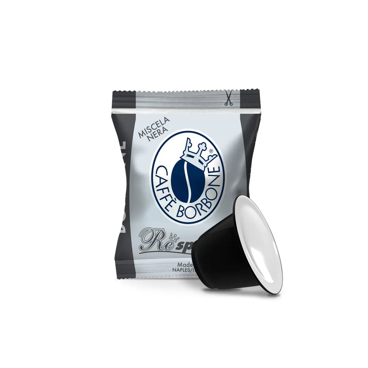 Caffè Borbone Miscela Nera Espresso Pods Compatible with Nespresso Original Machines - Dark Roast Black Blend, 50 Count Espresso Coffee Pods