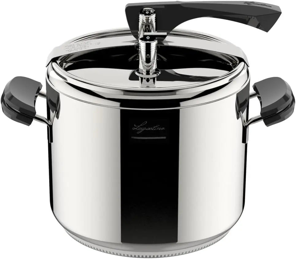 Lagostina Pressure Cooker La Classica Lagofusion - Pressure Cooker Ø 22 cm, Capacity 7L, with Basket, Cookbook and Ecodose, Bakelite Handles