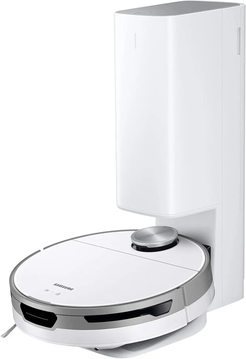 SAMSUNG Jet Bot+ Robot Vacuum Cleaner w/ Clean Station - Automatic Emptying, Precision Cleaning, 5-Layer Filter, Carpets, Area Rugs, VR30T85513W/AA