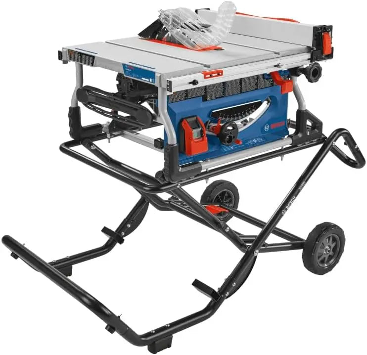 BOSCH GTS15-10 10 Inch Portable Jobsite Table Saw - With Rise Wheeled Stand