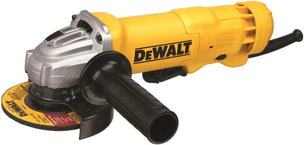 DEWALT Angle Grinder - 4-1/2 Inch, 11 Amp, 11, 000 RPM, Dust Ejection System, Electric Grinder Tool with Abrasive Wheel Included, DWE402W