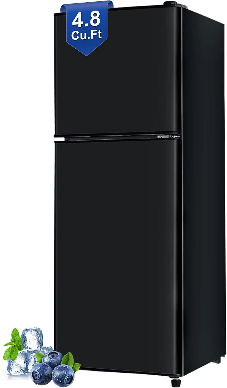 4.8 Cu. Ft. Refrigerator - Dorm Refrigerator with Freezer for Apartment, Kitchen, Office, RV Refrigerator with Adjustable Thermostat