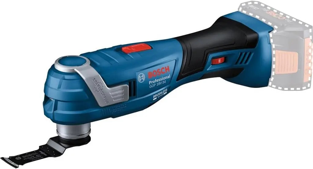 Bosch Professional 18V System Cordless Multi Tool GOP 18V-34 - brushless Motor, Vibration Control, 180 mm Slim Grip, incl. 1x Saw Blade