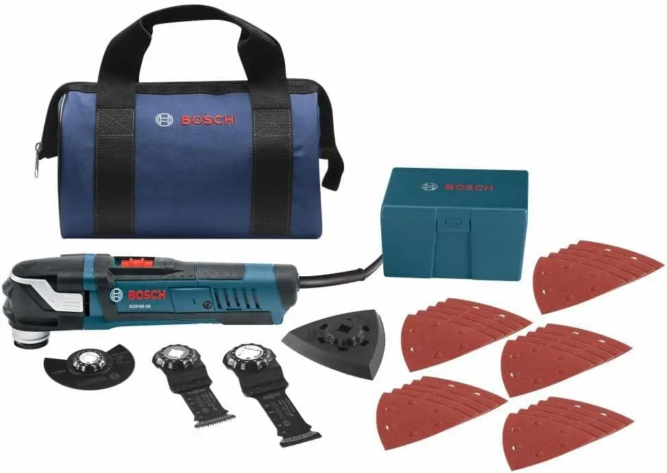 BOSCH StarlockPlus Oscillating Multi-Tool Kit - With Snap-In Blade Attachment GOP40-30B