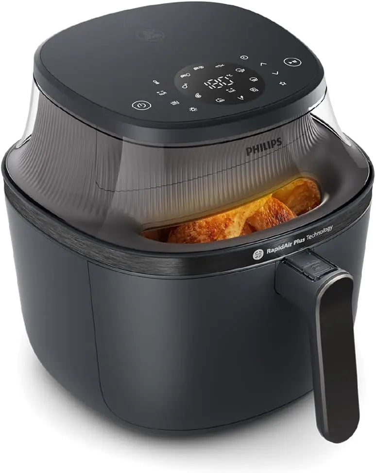 Philips Airfryer Series 3000-7.2 L Air Fryer - Viewing Window, 16-in-1 Fryer, RapidAir Plus Technology, Fat Removal, HomeID Recipe App, Easy to Clean