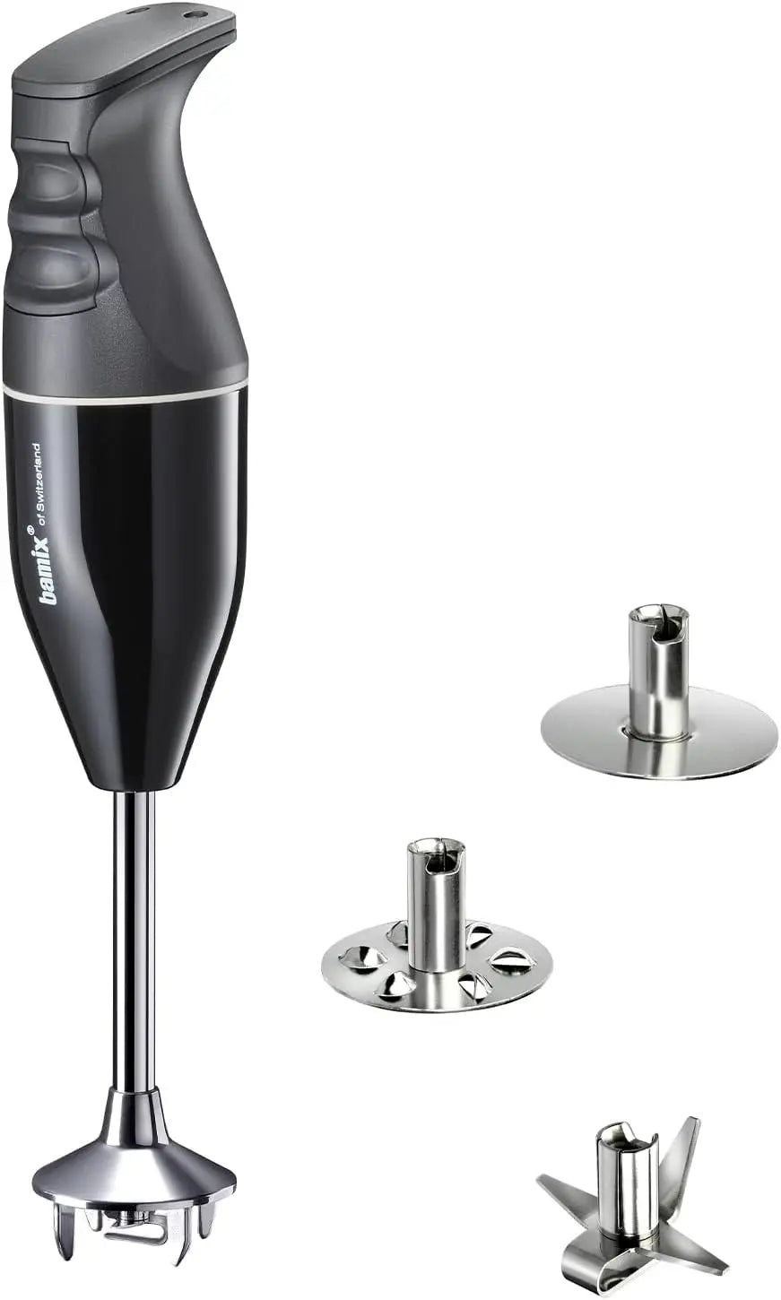 bamix Classic 150W Immersion Blender - Swiss Made Hand Blender - With 3 Stainless Steel Blades, Black