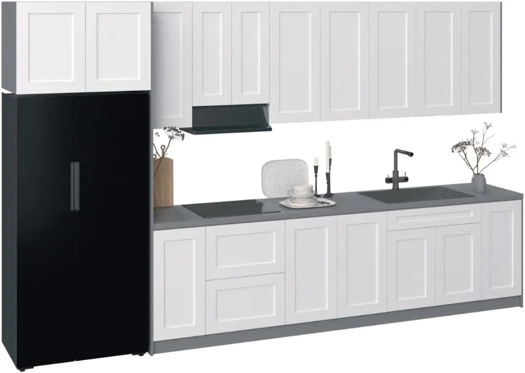 Kitchen Timeless Collection White Matte Color Base Size - 13Ft Wide