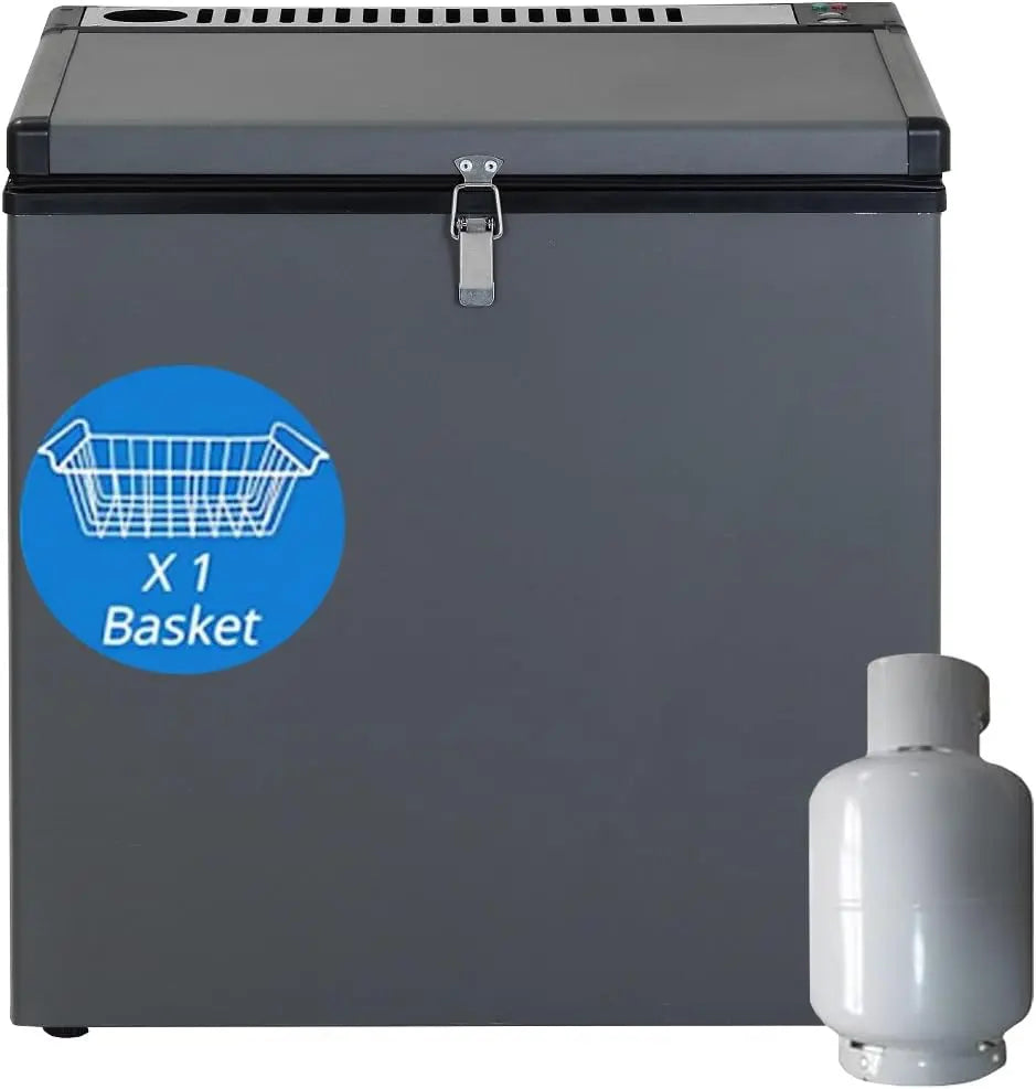 Smad Propane Freezer 2.4 Cu. Ft. - 110V/12V/LPG 3 Way Chest Freezer with Lock Basket, RV Propane Fridge Off Grid for Outdoor, Home, Camper, Boat