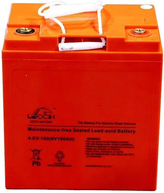 Massimo Leoch 8V 180Ah Sealed Lead-Acid Deep Cycle Golf Cart Battery Replacement - Maintenance-Free Electric Vehicle Battery