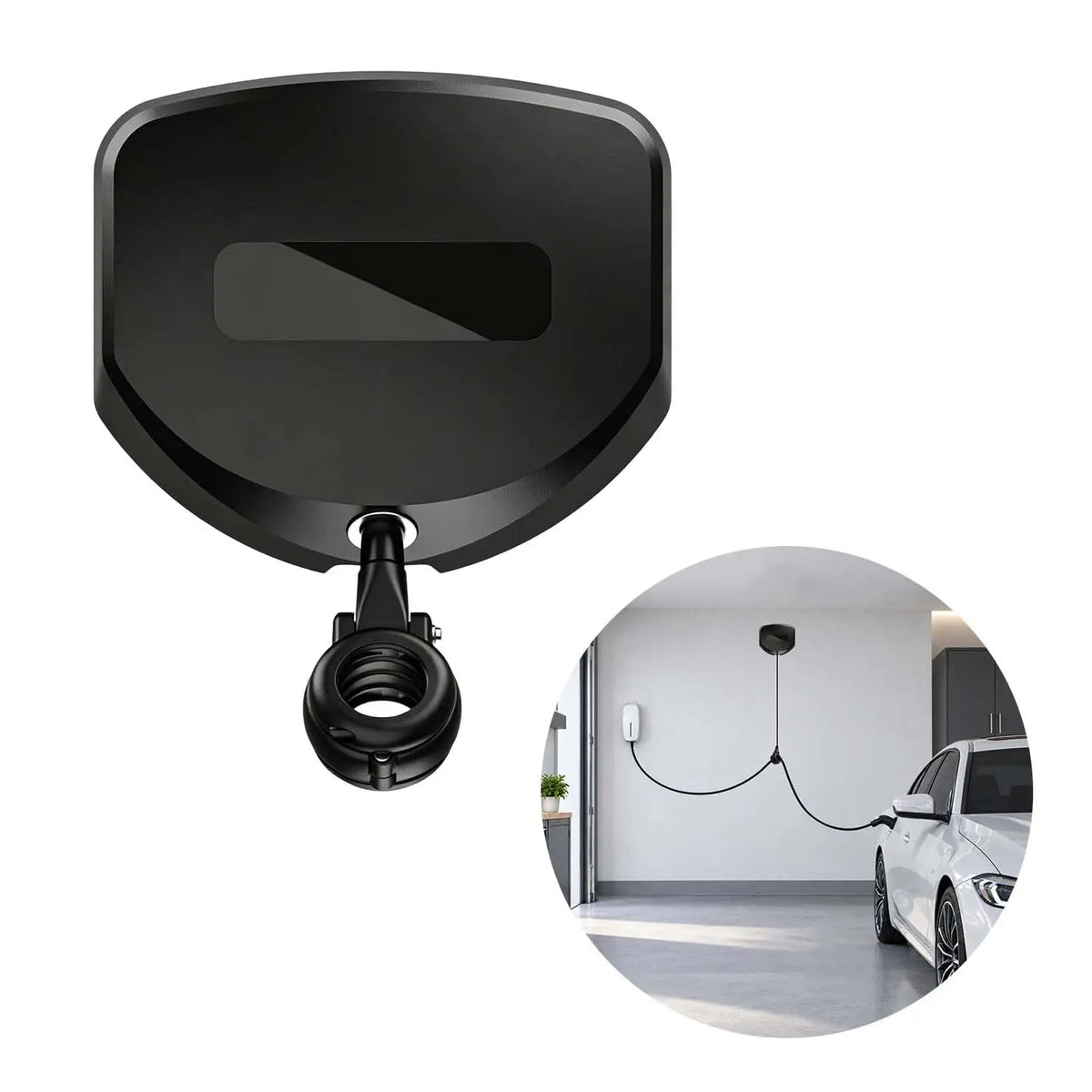 EV Charger Cable Retractor - 11.5 ft Automatic Wall Mount Organizer