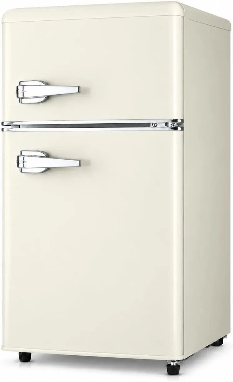 4.27 Cu. Ft. Retro Mini Fridge with Freezer - Cream