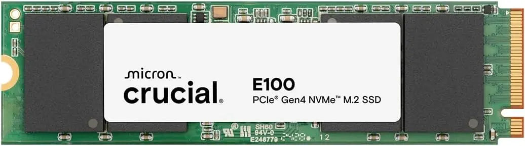 Crucial E100 2TB M.2 NVMe PCIe Gen4 Internal SSD - Up to 5, 000MB/s, Laptop & Desktop Compatible, CT2000E100SSD8