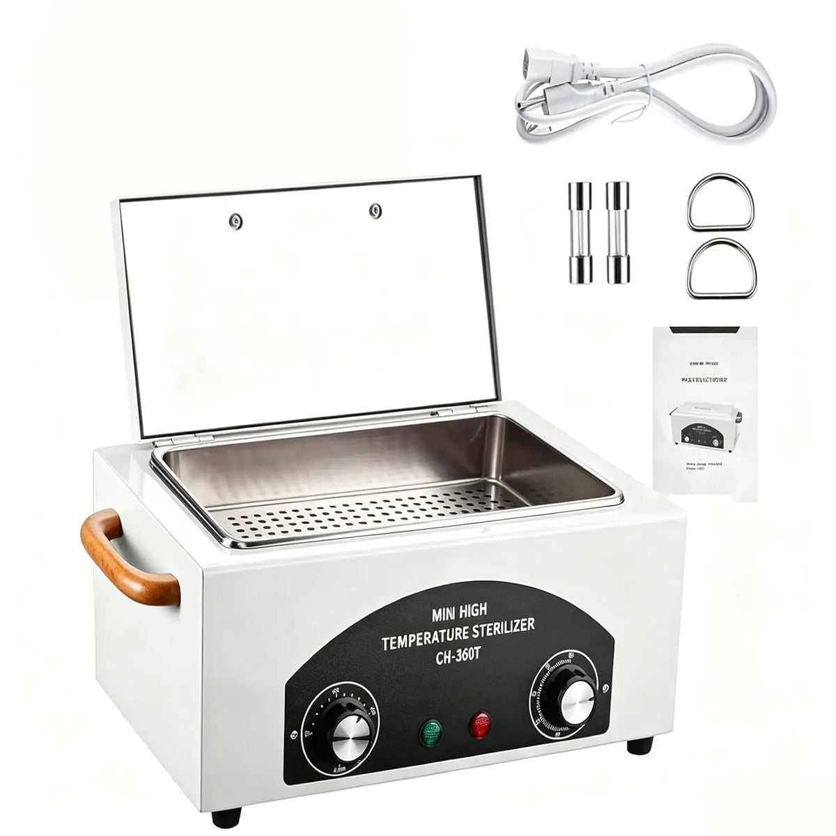 High Temperature Sterilizer Autoclave Machine - 110V 300W 1.5L Metal Tool Cleaner Machine, esterilizador de manicura
