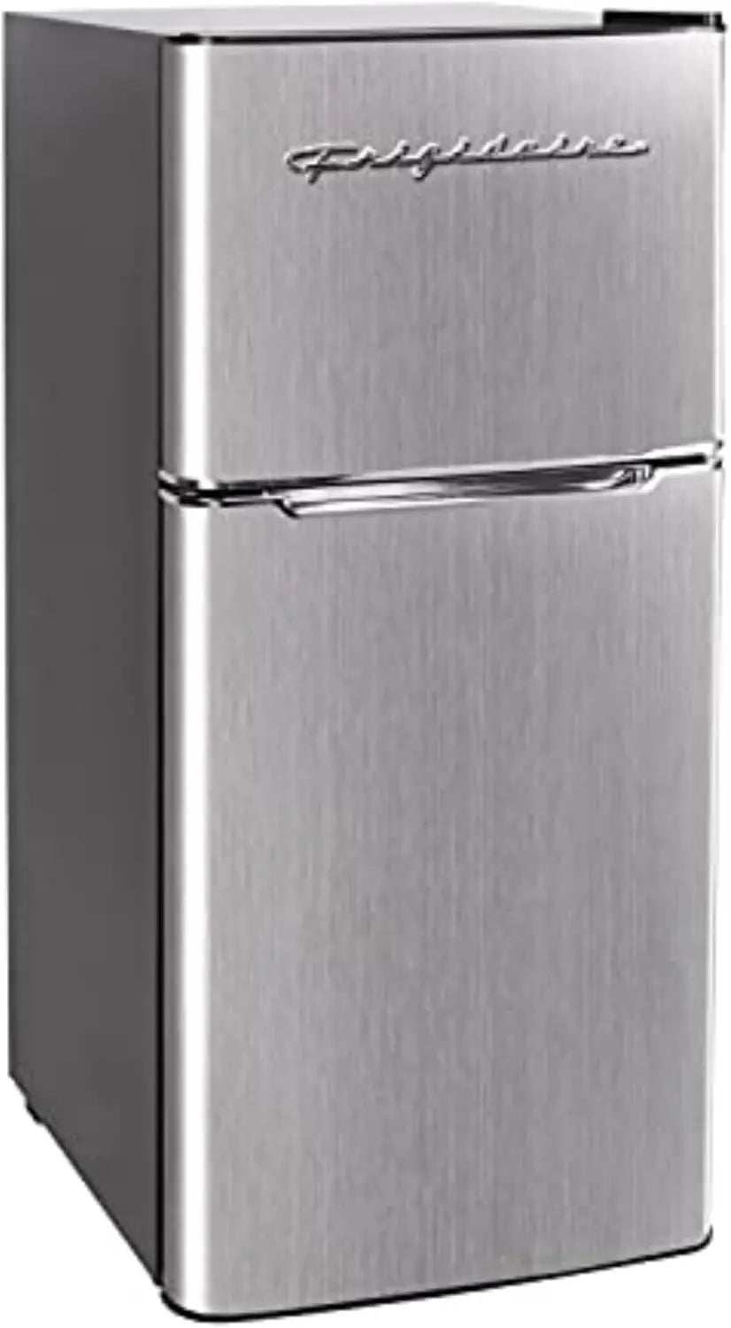 Frigidaire EFR451 Refrigerator with Top Freezer - 2 Door Fridge with 4.6 Cu. Ft., Platinum Series, Stainless Steel