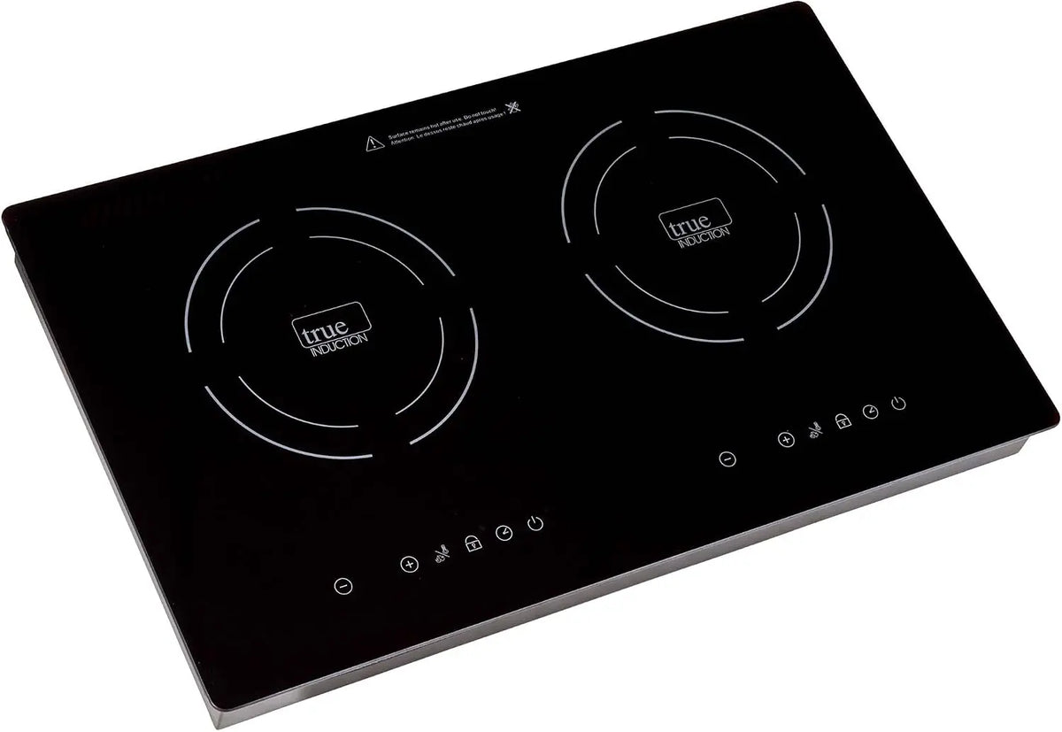 TI-2B 23 Inch Built-In Dual Burner Induction Glass-Ceramic Cooktop - 1750W, UL858 Certified