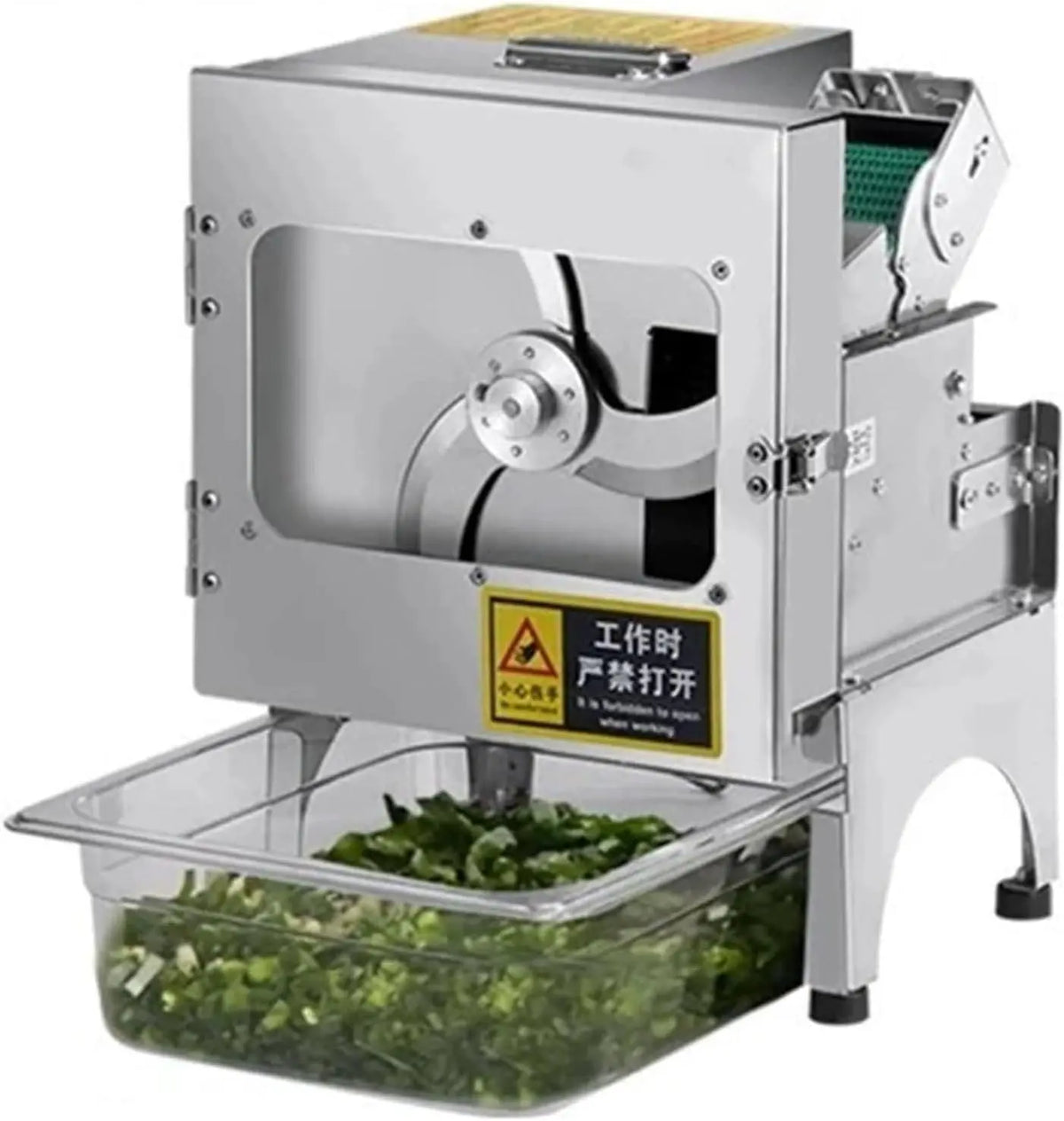 200W Electric Vegetable Cutter - Commercial Scallion Slicer, 700RPM Electric Leek Cutting Machine, 1.3-35mm Thickness Adjustment, for Onion