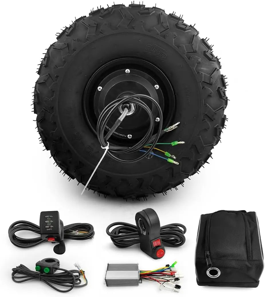 L-faster 24V 36V 48V 350W Wheelbarrow Cart Gear Hub Motor Kit Off Road 14.5 Inch Wheel - 36V 350W