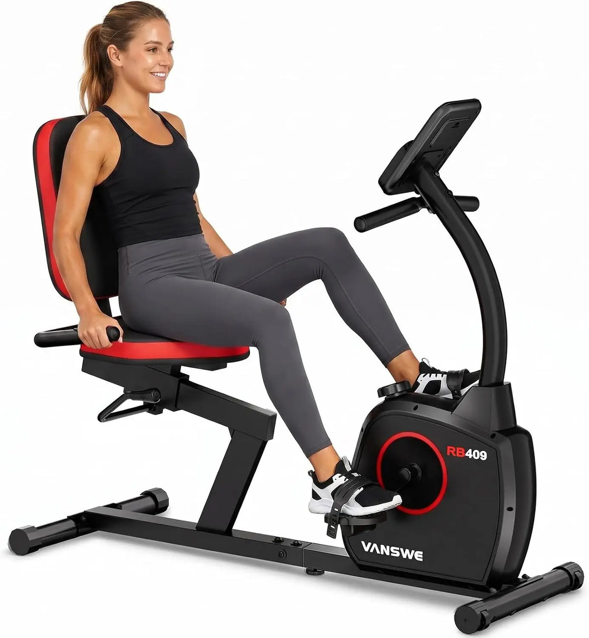 VANSWE Recumbent Exercise Bike for Home Seniors - With 380 LB Weight Capacity