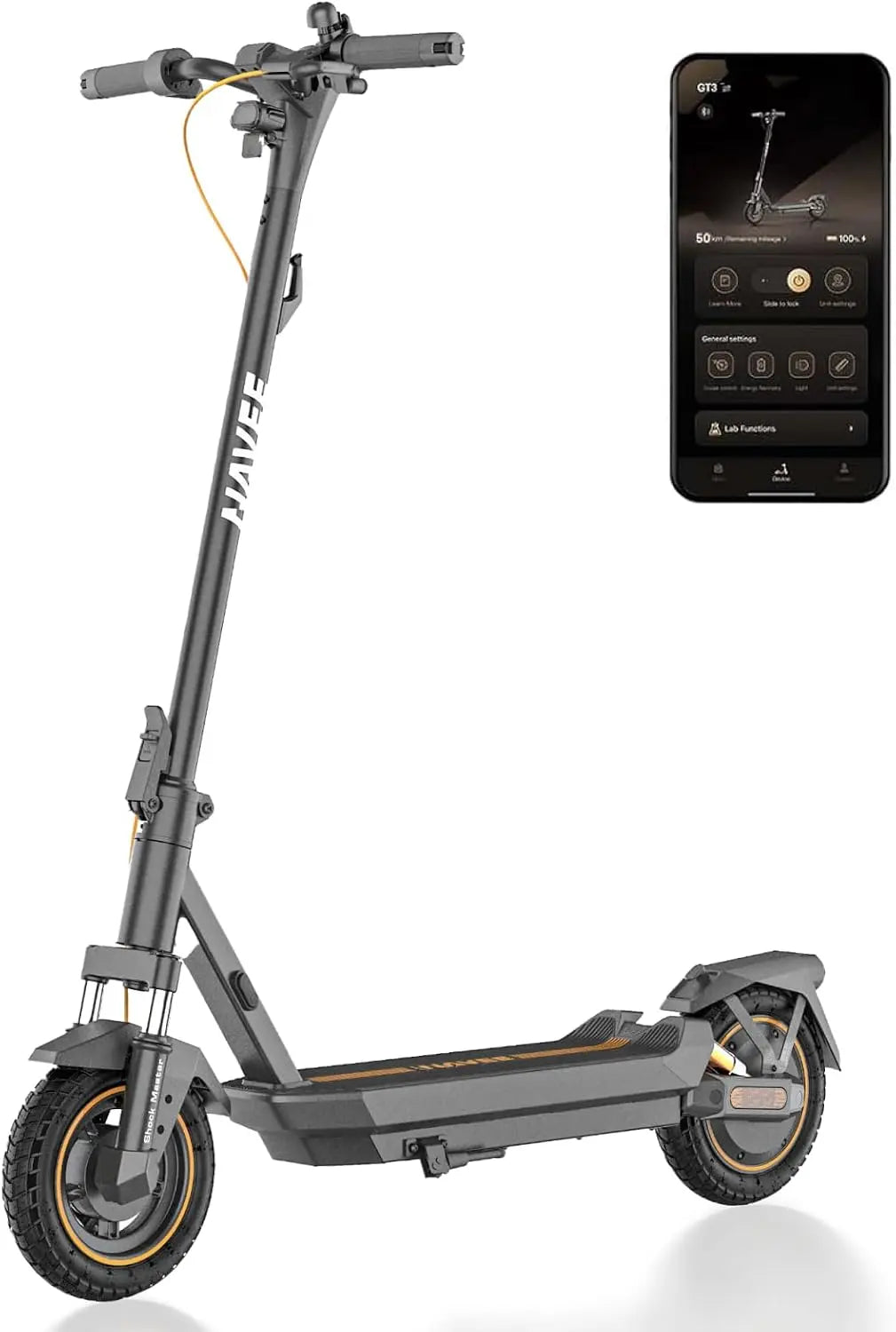NAVEE GT3/ST3/GT5 Series Electric Scooter - 19.9 MPH Top Speed, 30-55.9 Miles Max Range, 1000-1638W Motor with Dual Suspension, 10 Inch Tires