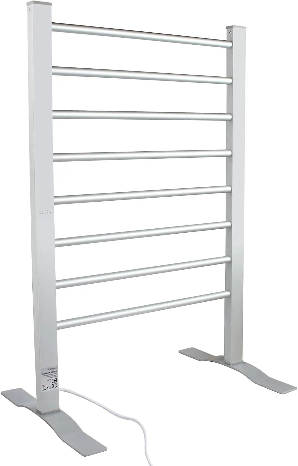 ELEGANTLIFE Fast-Heating Electric Towel Warmer for Bathroom - Heated Towel Rack with Timer & Auto Shut-Off, Aluminum 8-Bar Design