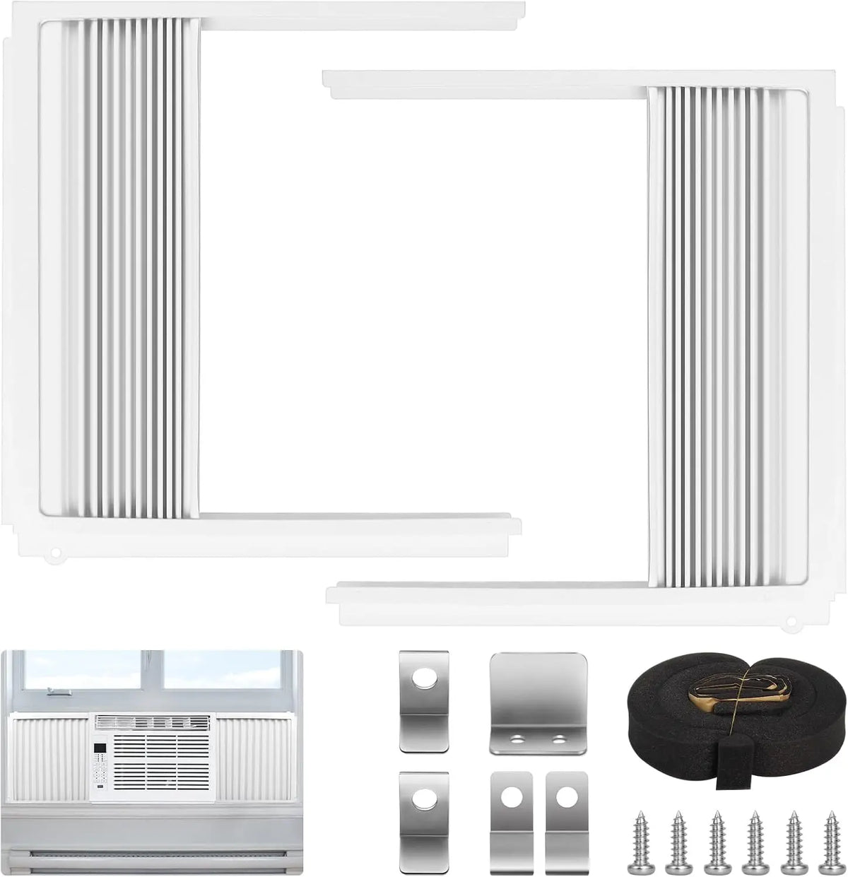 Window Air Conditioner Side Panels - With Frame for 5000 BTU Units