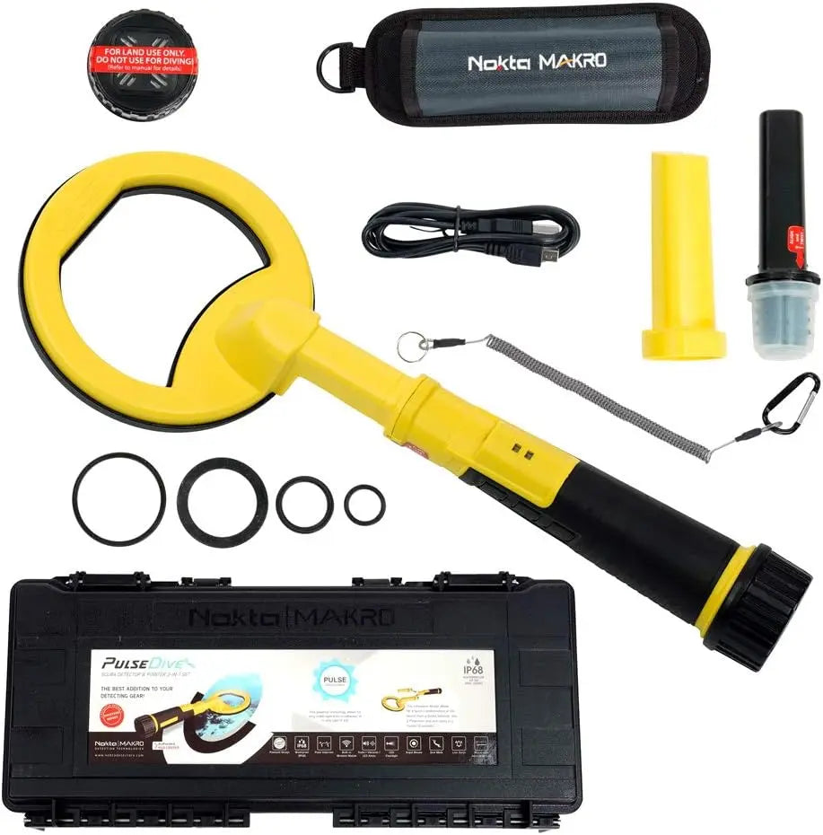 Nokta PulseDive Underwater Metal Detector - Waterproof Pinpointer 2-in-1 Set for Adults with 5.5 Inch Search Coil, 3 kHz Pulse Induction Frequency