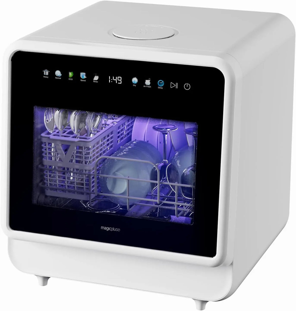 magicplux Portable Dishwasher - Countertop Dishwasher with Color Screen, 5 Place Settings & 8 Washing Programs, Mini Dishwashers