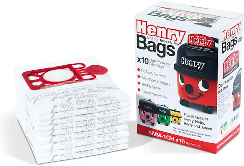 Numatic NVM-1CH Numatic Henry and James Cleaner Bags - Pack of 10