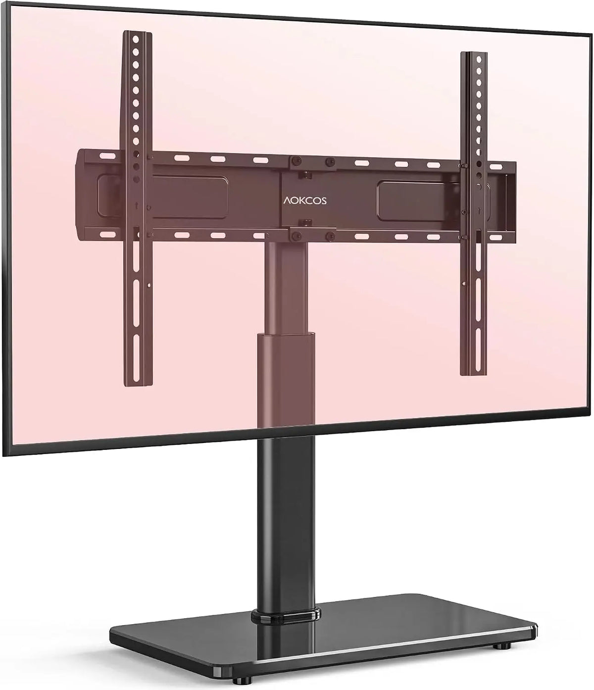 Swivel Universal TV Stand for 32-75 Inch TVs with Tilt Down/Up - Max VESA 600x400 mm, up to 99lbs, Black