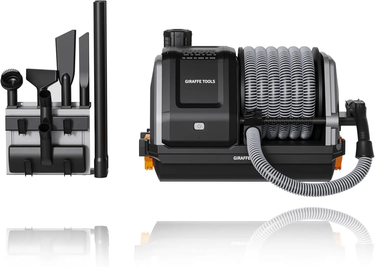 Giraffe Tools Grandstorm Retractable Vacuum Cleaner - Garage Mount, 30FT