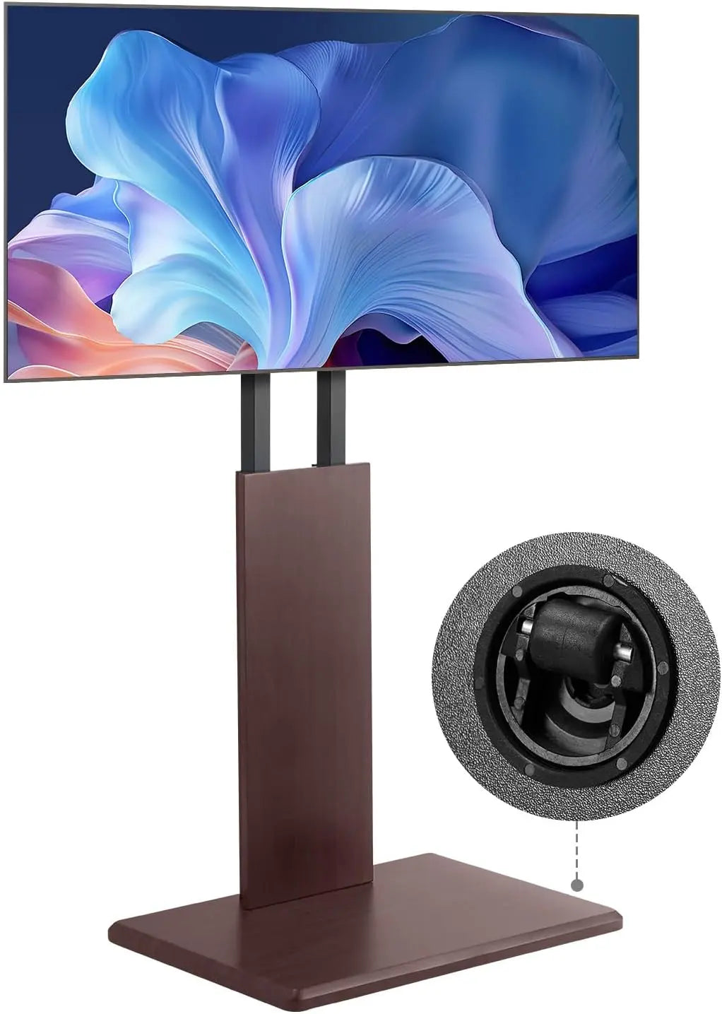 VEVOR Universal TV Stand - Table Top TV Stand for 32-70 Inch Screens, Swivel and Height Adjustable TV Mount Stand Holds up to 99 lbs with Power Strip
