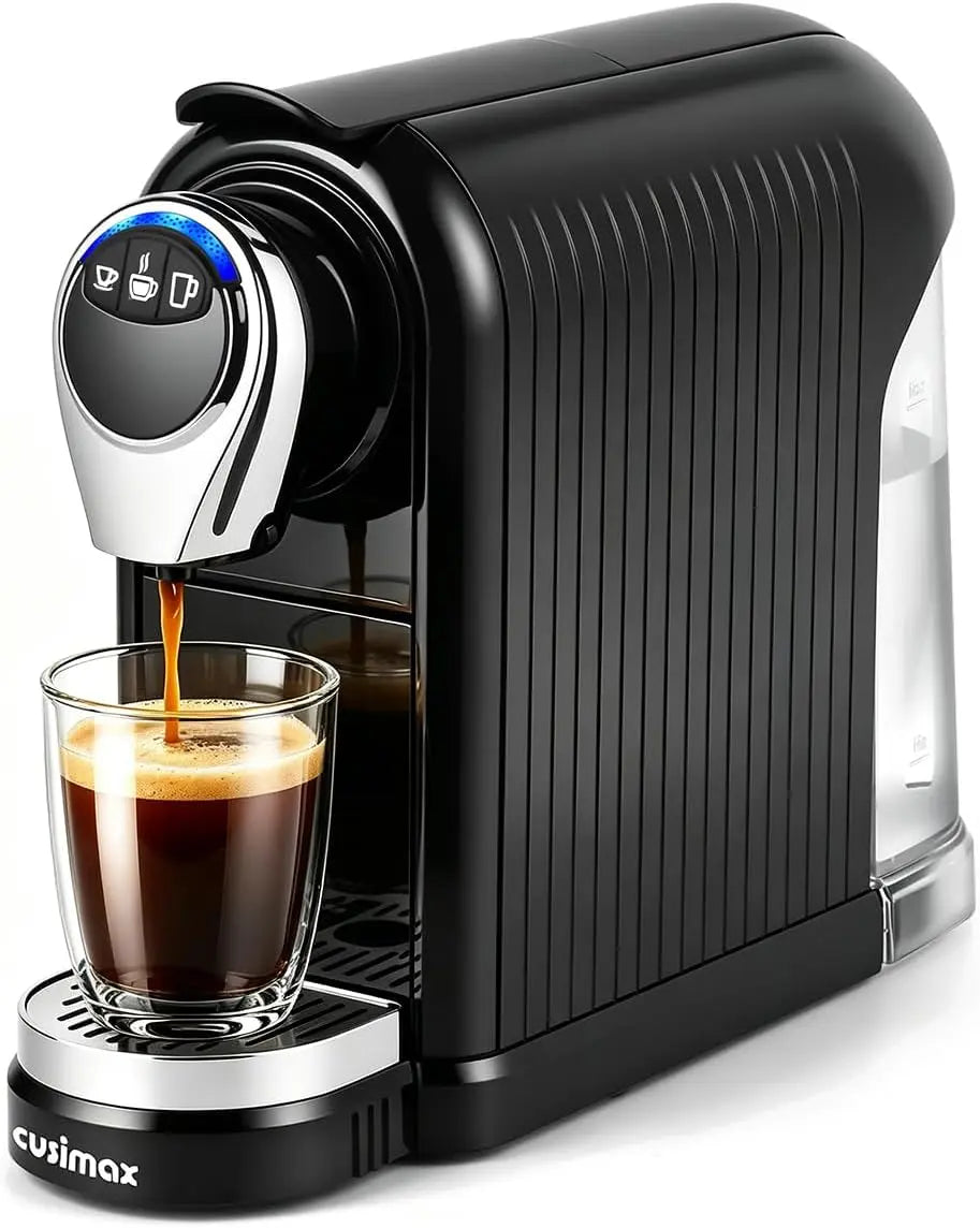 CUSIMAX Espresso Machine for Nespresso Original Single Serve Espresso Maker with Capsule Bin - Small Coffee Machine with 3 Coffee Programming