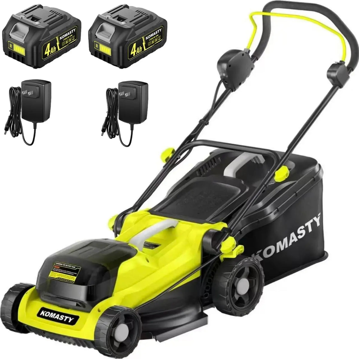 40V Electric Lawn Mower 16 Inch Battery Powered Lawnmower 2 in 1 Mulching Mower
