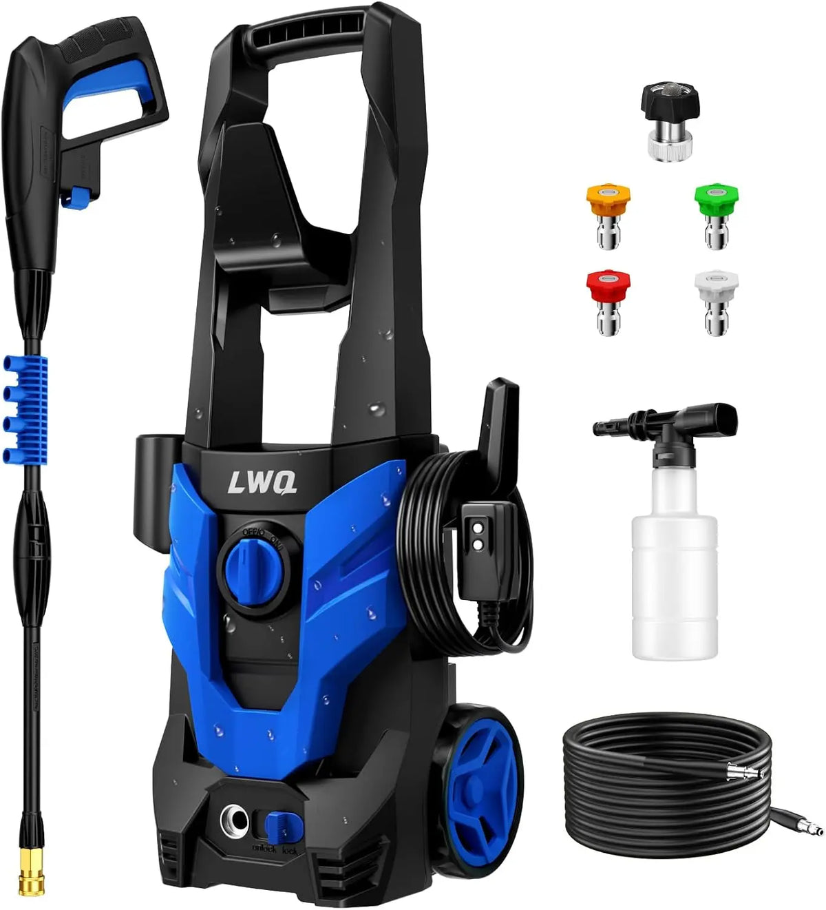 Pressure Washer - Power Washer with 4 Quick Connect Nozzles