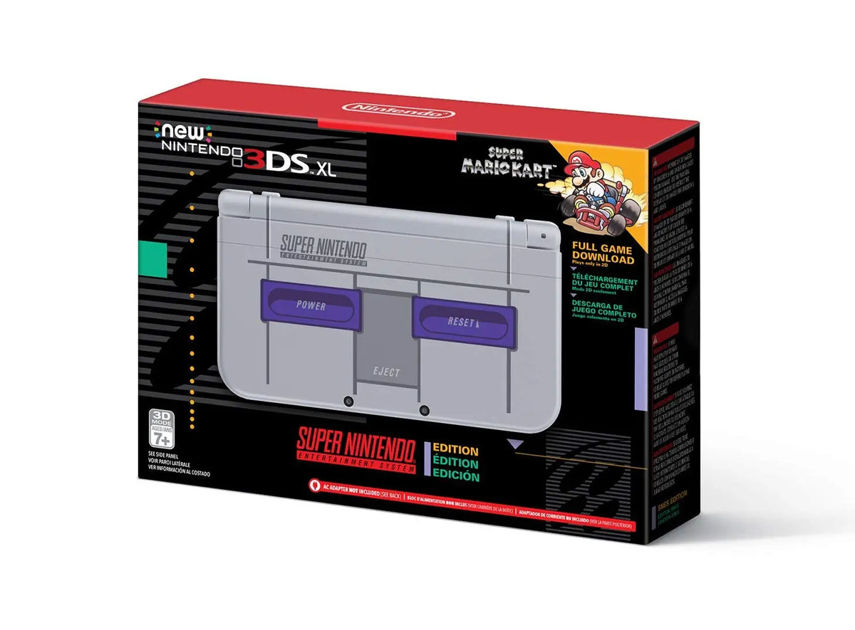 Nintendo New 3DS XL - Super NES Edition + Super Mario Kart for SNES, Renewed