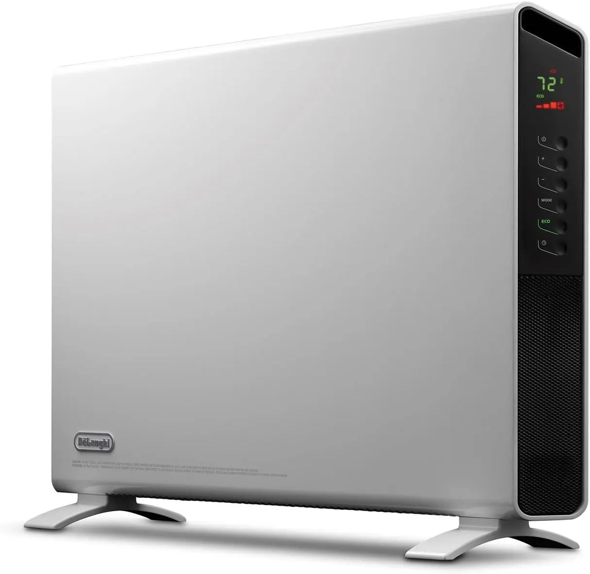 DeLonghi Convection Panel Heater - Full Room Quiet 1500W, portable electric heater is freestanding/easily wall mounted. Energy Saving, timer, white