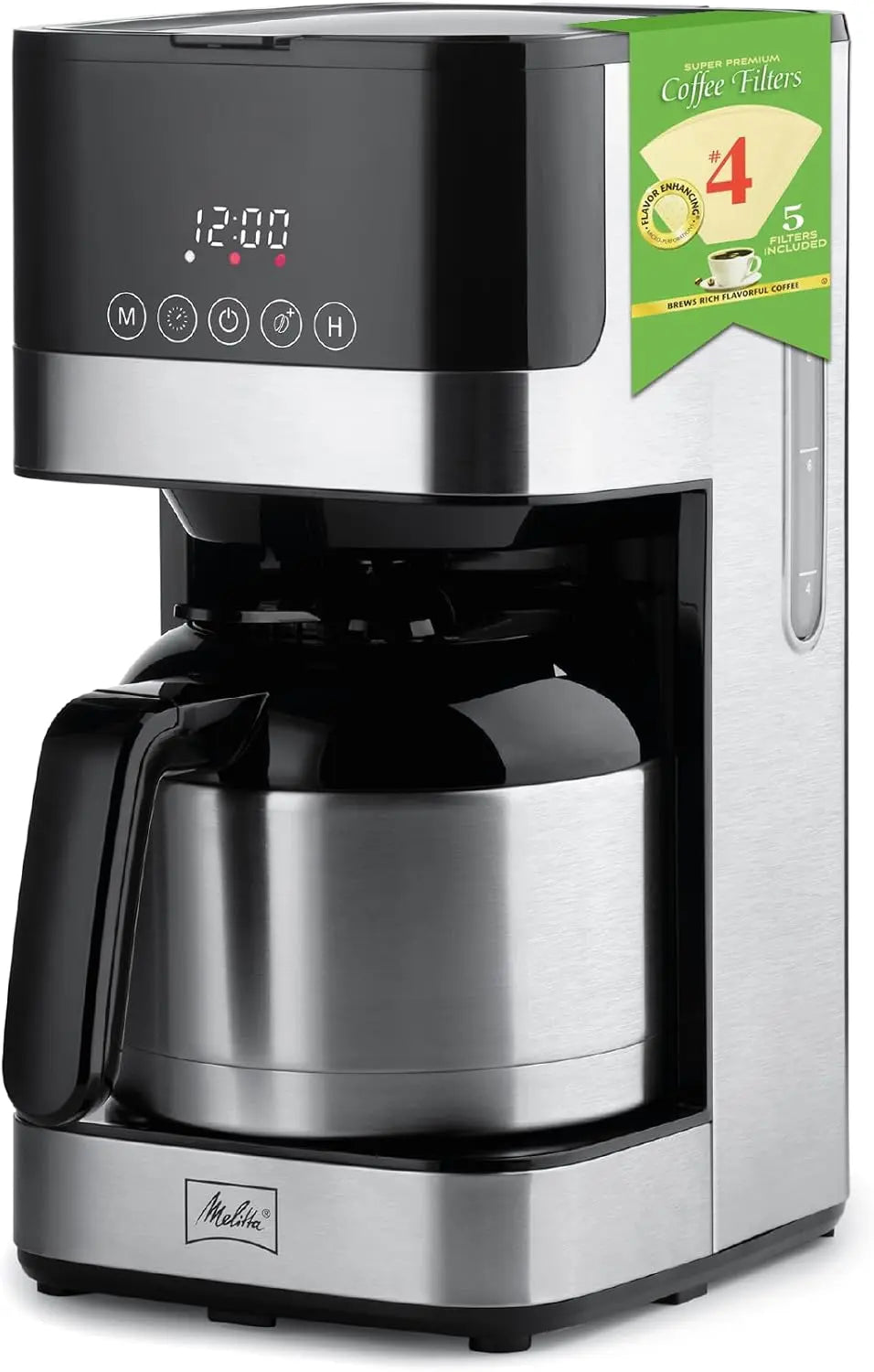 Melitta Aroma Tocco Thermal 8-Cup Drip Coffee Maker - Black
