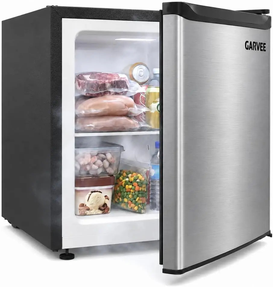 1.1 Cu. Ft. Upright Freezer - Single Door Mini Freezer with Adjustable Shelf