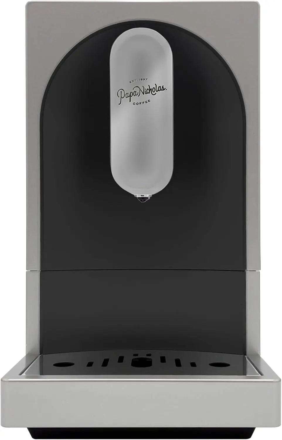 Papanicholas Bean-to-Brew Espresso Machine - Burr Grinder, Silver