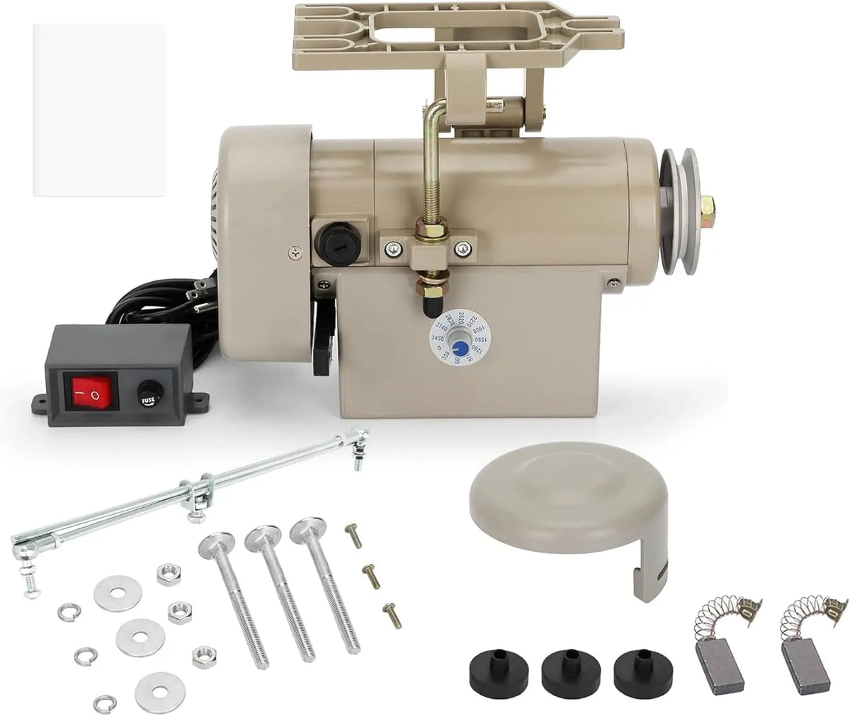 Sewing Machine Servo Motor - 750W Electric Servo Motor, AC110V, 3/4HP, 3450RPM,Industrial Servo Motor with Carbon Brush, Energy Efficient