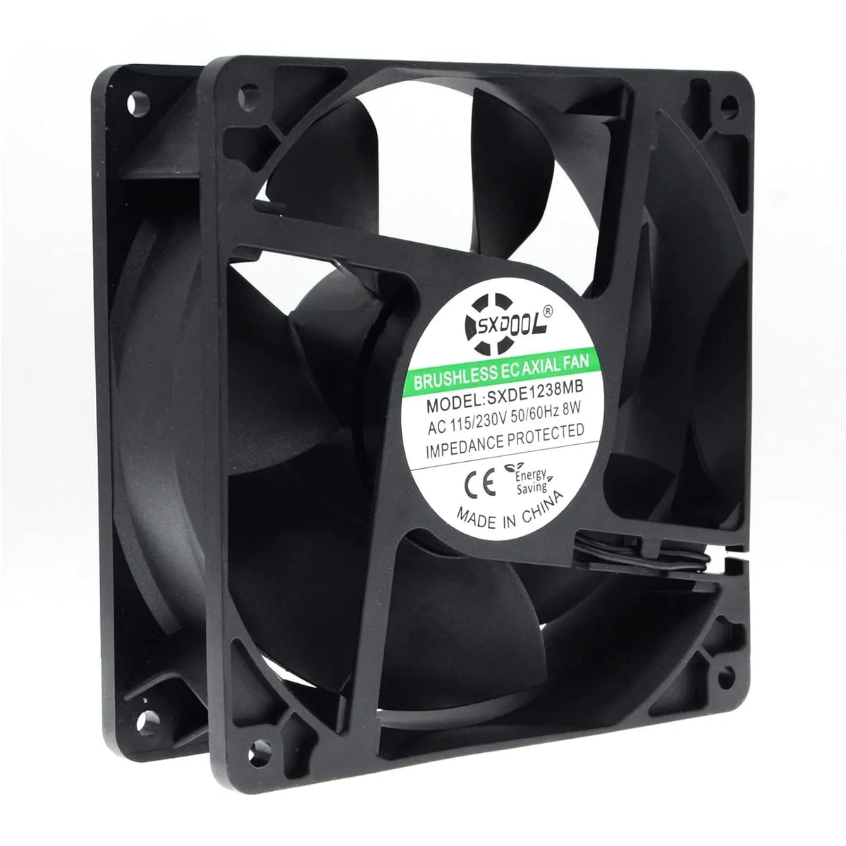 EC Motor Cooling Fan - 120mm Fan, 120mm 38mm AC 110V 115V 120V 220V 240V, Dual Ball Bearing 3000RPM