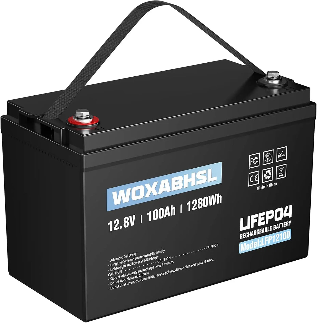 12V 100Ah LiFePO4 Battery - 15000+ Cycles & UL Certified, 10x Longer Than Lead-Acid, Built-in TVS & 100A BMS, 4S4P Expandable for RV, Solar, Marine
