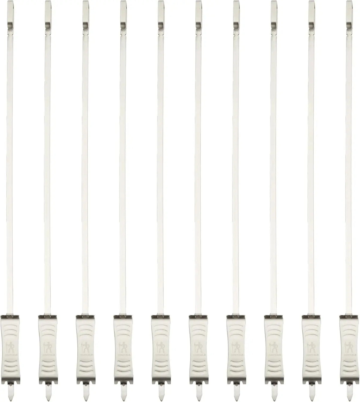 HENCKELS BBQ 10-Pieces Stainless Steel Skewer Set - Grilling Skewers with Food Slider, Durable Metal Kebab Sticks for Outdoor Grill
